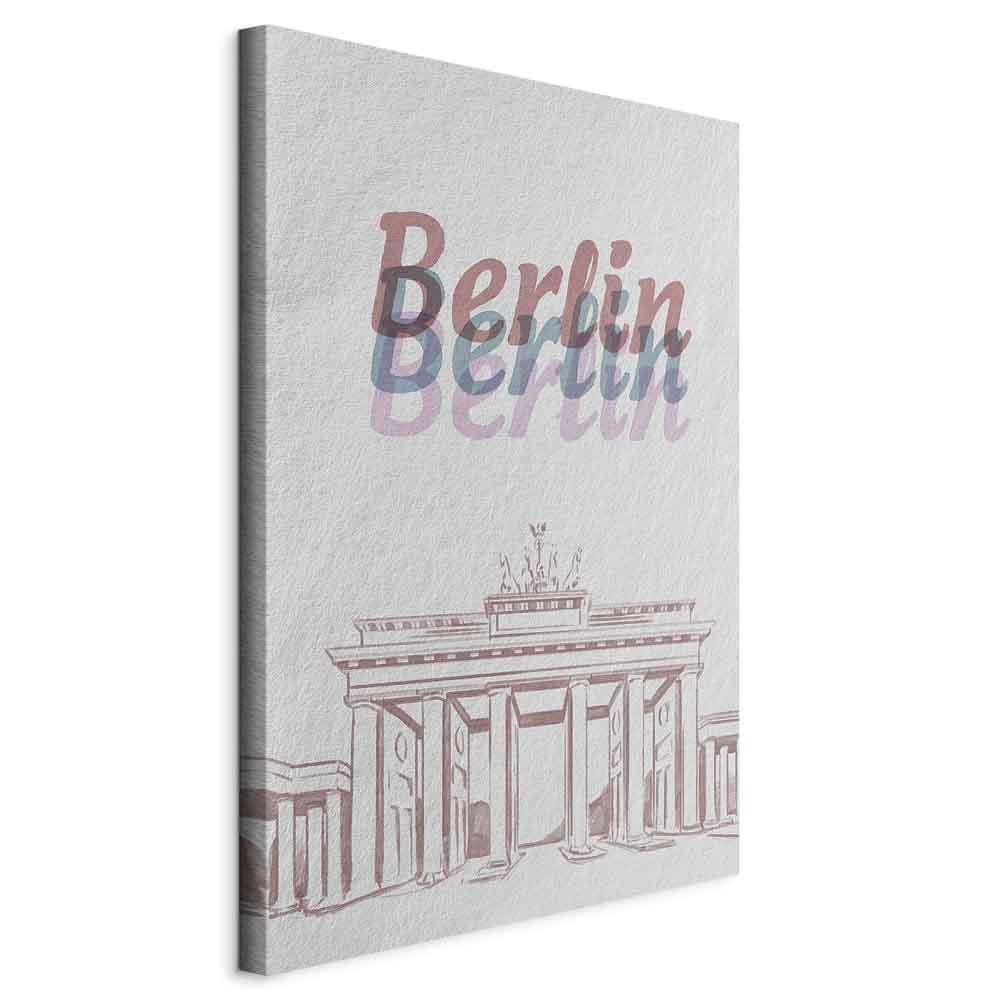 Billede - Berlin in Watercolours (1 Part) Vertical - 60 x 90 cm - Standard