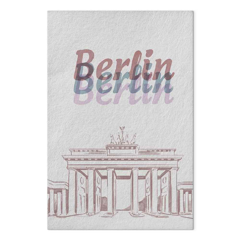 Billede - Berlin in Watercolours (1 Part) Vertical - 60 x 90 cm - Premium Print