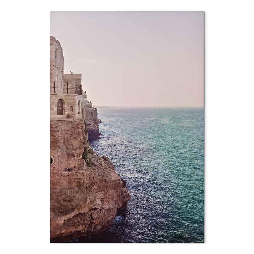 Lærredsbillede Turkis Kyst 1-delt lodret - 40 x 60 cm - Premium Print