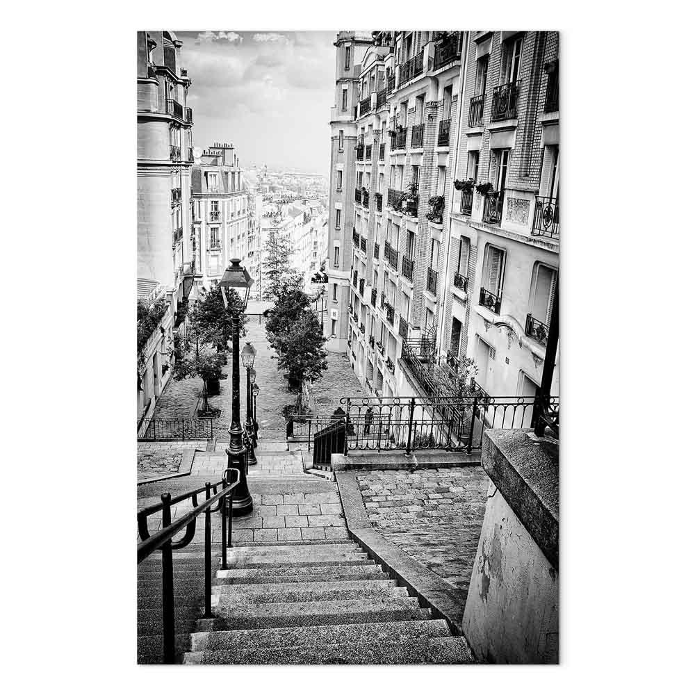 Lærredsbillede Parisisk forstad 1-delt lodret - 40 x 60 cm - Premium Print