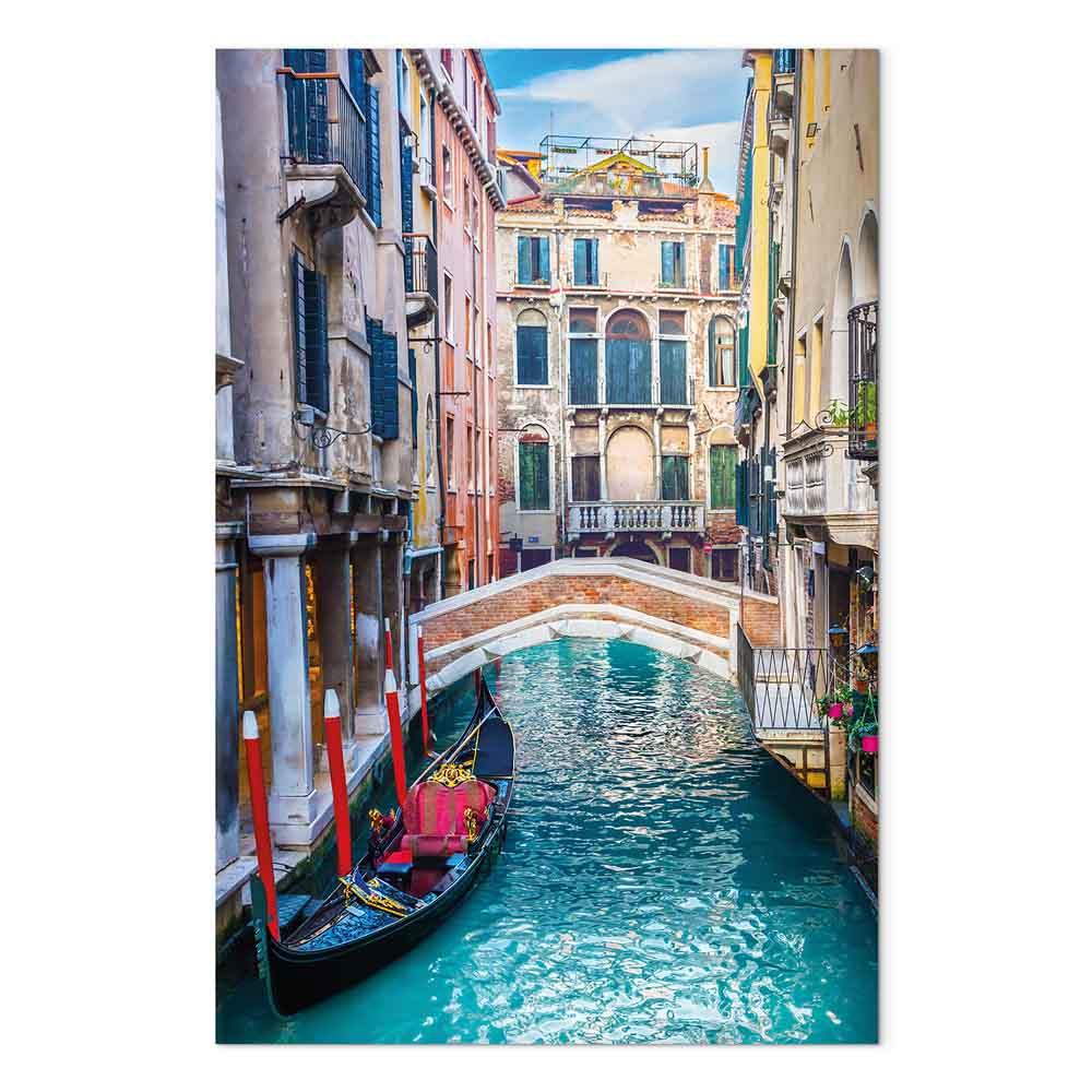 Lærredsbillede Holiday Moment - 1 del, vertikal vægdekoration med Venedig-motiv - 40 x 60 cm - Akustisk