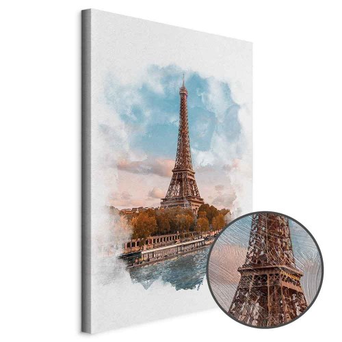Lærredsbillede Paris View lodret - Eiffel-tårnet