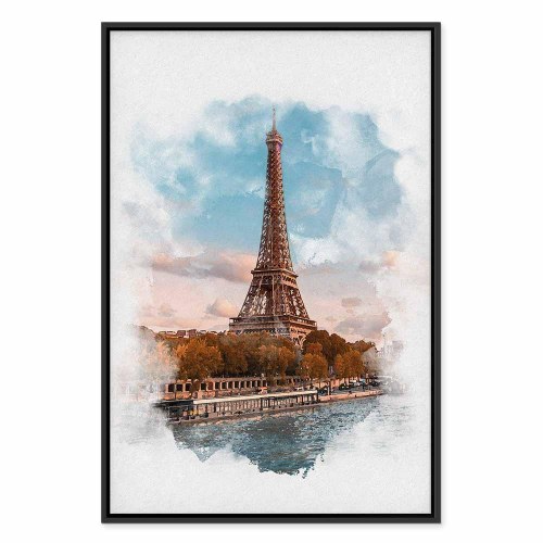 Lærredsbillede Paris View lodret - Eiffel-tårnet