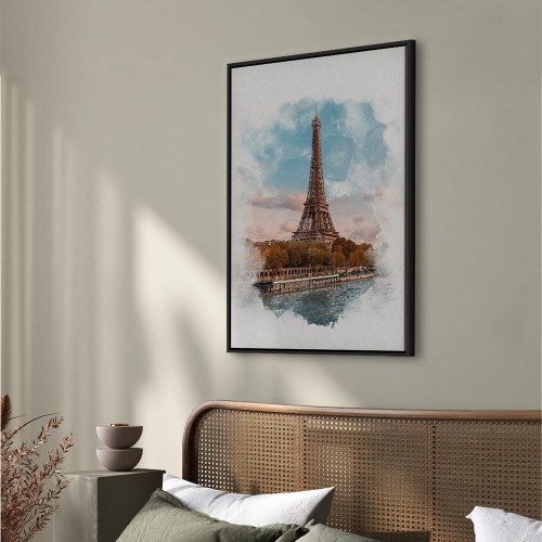 Lærredsbillede Paris View lodret - Eiffel-tårnet