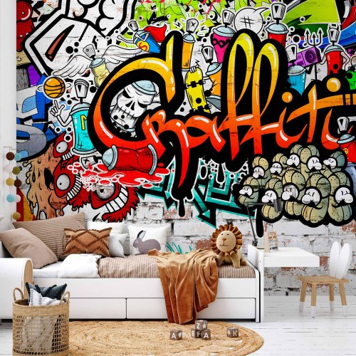 Fototapet Farverig Graffiti