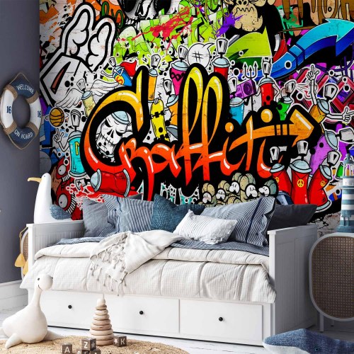 Fototapet Farverig Graffiti