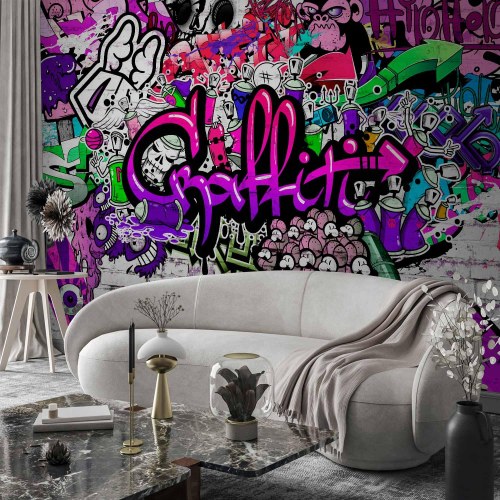 Fototapet Lilla Graffiti