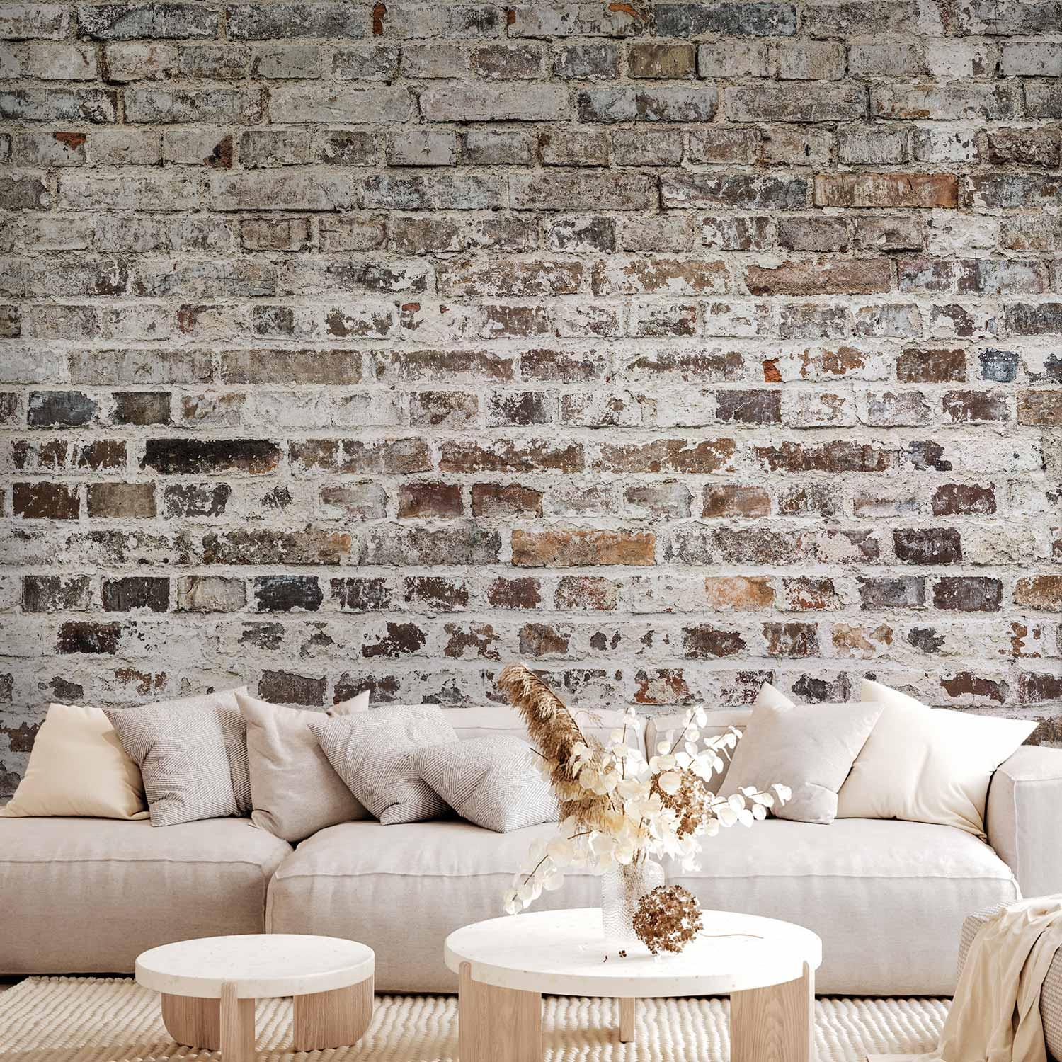 Fototapet Old Walls med murstensvæg - 300 x 210 cm - Standard