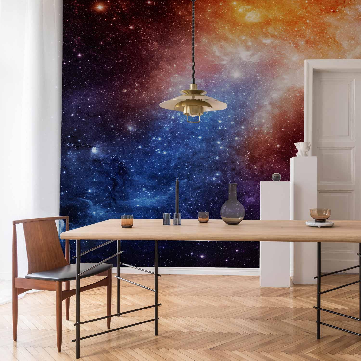 Fototapet Nebula - fototapet med kosmos og stjernehimmel - 400 x 280 cm - Vandtæt
