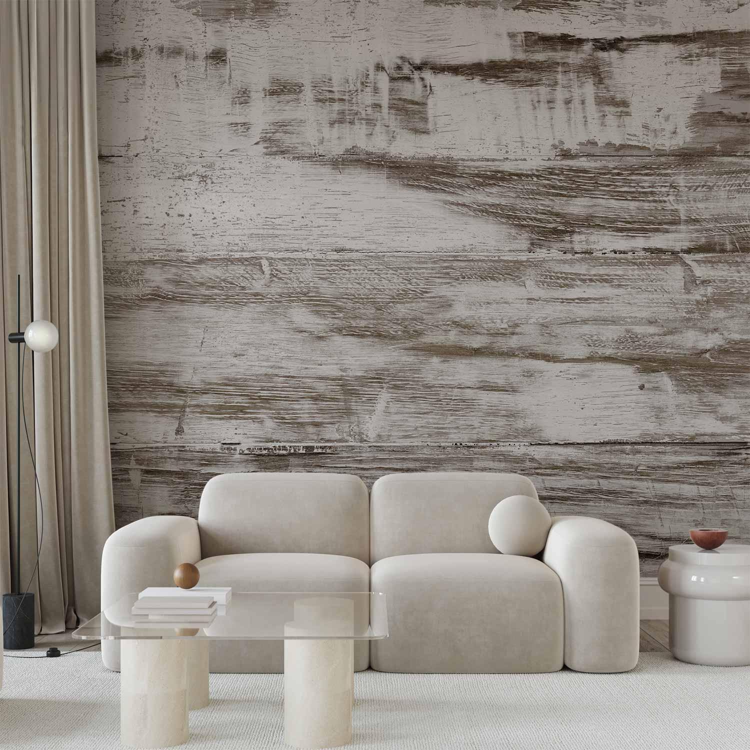 Fototapet Shabby Chic Træ - vægtapet med træstruktur i flere størrelser og varianter - 100 x 70 cm - Standard