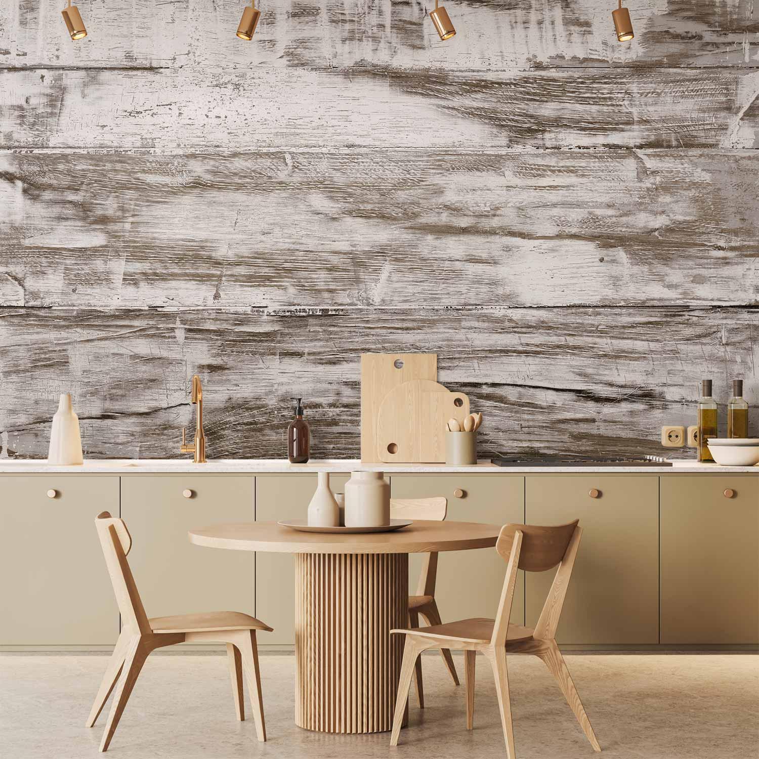 Fototapet Shabby Chic Træ - vægtapet med træstruktur i flere størrelser og varianter - 500 x 350 cm - Vandtæt