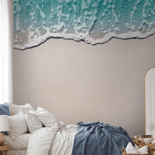 Fototapet Safirbølge med hav og strandmotiv