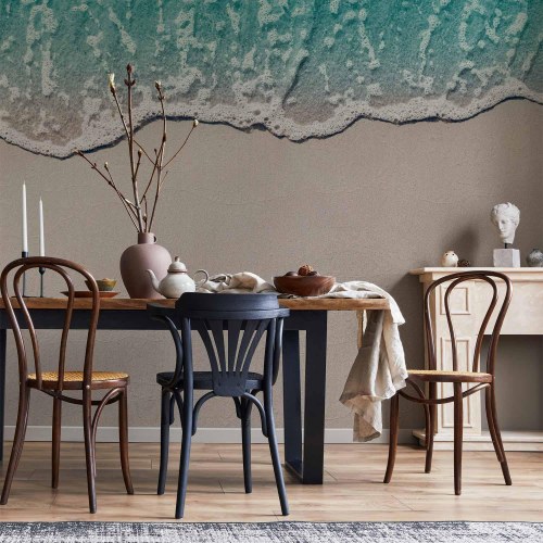 Fototapet Safirbølge med hav og strandmotiv
