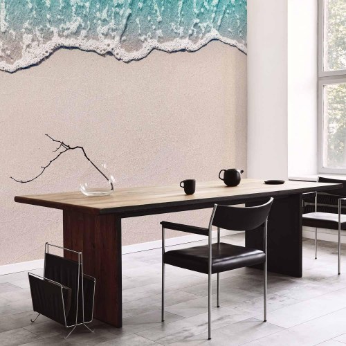 Fototapet Safirbølge med hav og strandmotiv