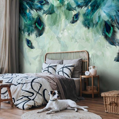 Fototapet Emerald Feathers