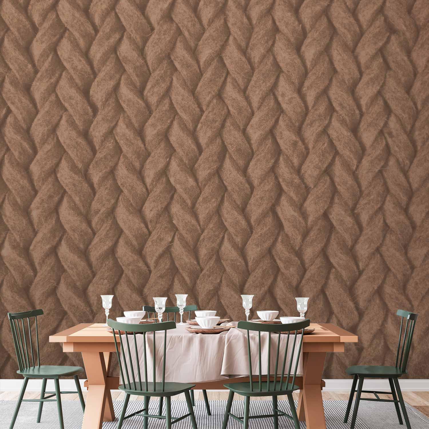 Fototapet Fletninger - Første variant - 400 x 280 cm - Vandtæt