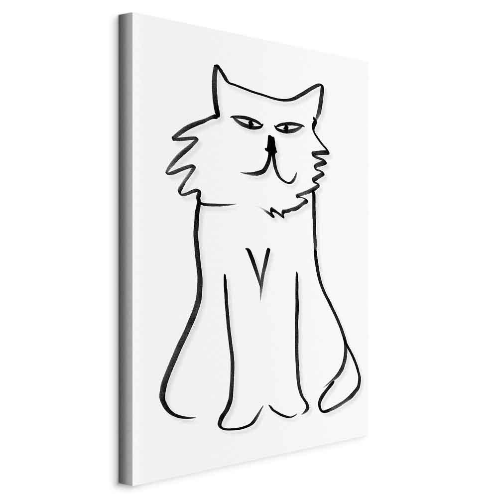 Lærredsbillede med kat - Jeg kigger på dig 1 del lodret - 20 x 30 cm - Standard