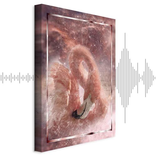Lærredsbillede Space Flamingo - 1 del, lodret