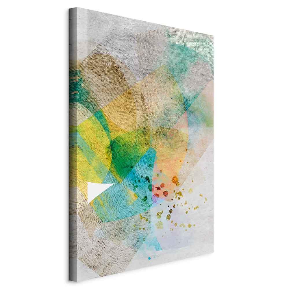 Lodret lærredsbillede Sommerfugle og drømme i 1 del - abstrakt vægdekoration - 40 x 60 cm - Standard