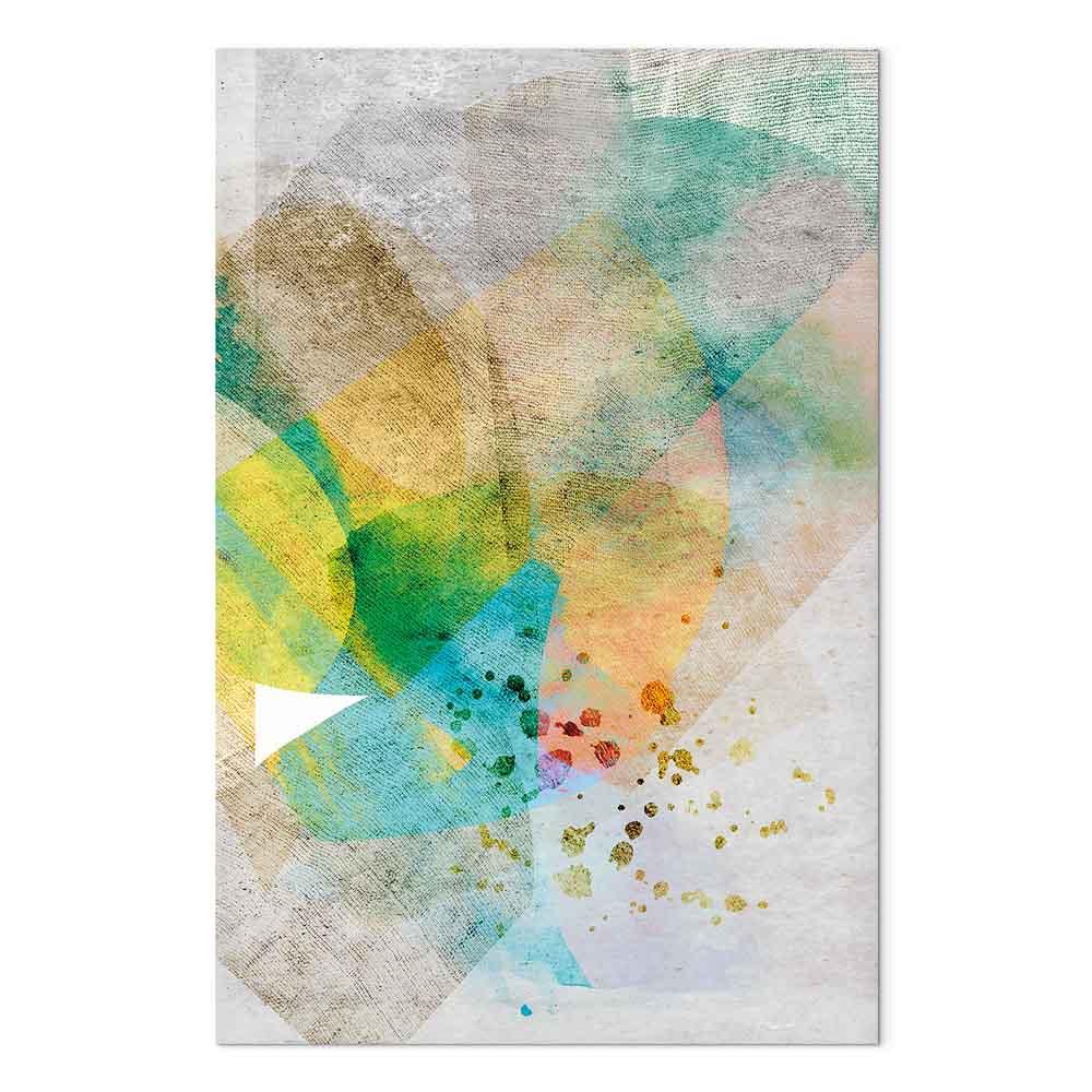 Lodret lærredsbillede Sommerfugle og drømme i 1 del - abstrakt vægdekoration - 60 x 90 cm - Akustisk