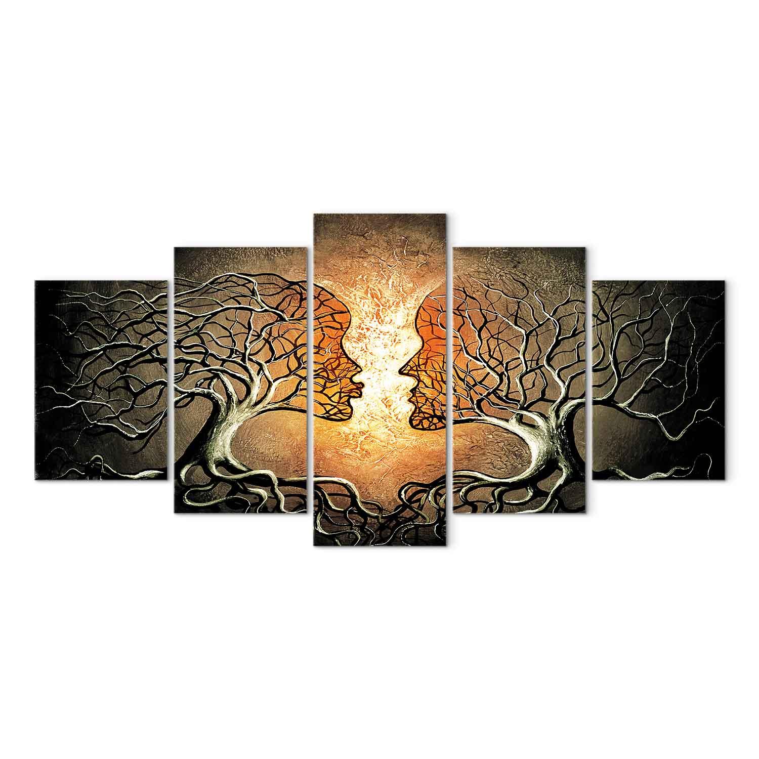 Abstrakt lærredsbillede Love Entanglement - 200 x 100 cm - Standard