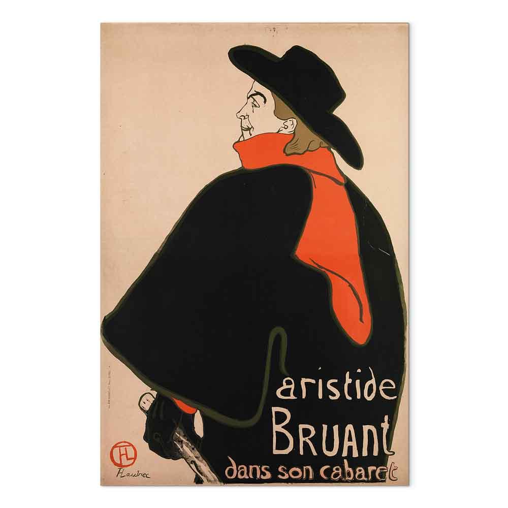 Lærredsbillede - Aristide Bruant: Dans son cabaret, 1 del, lodret vægdekoration - 40 x 60 cm - Akustisk