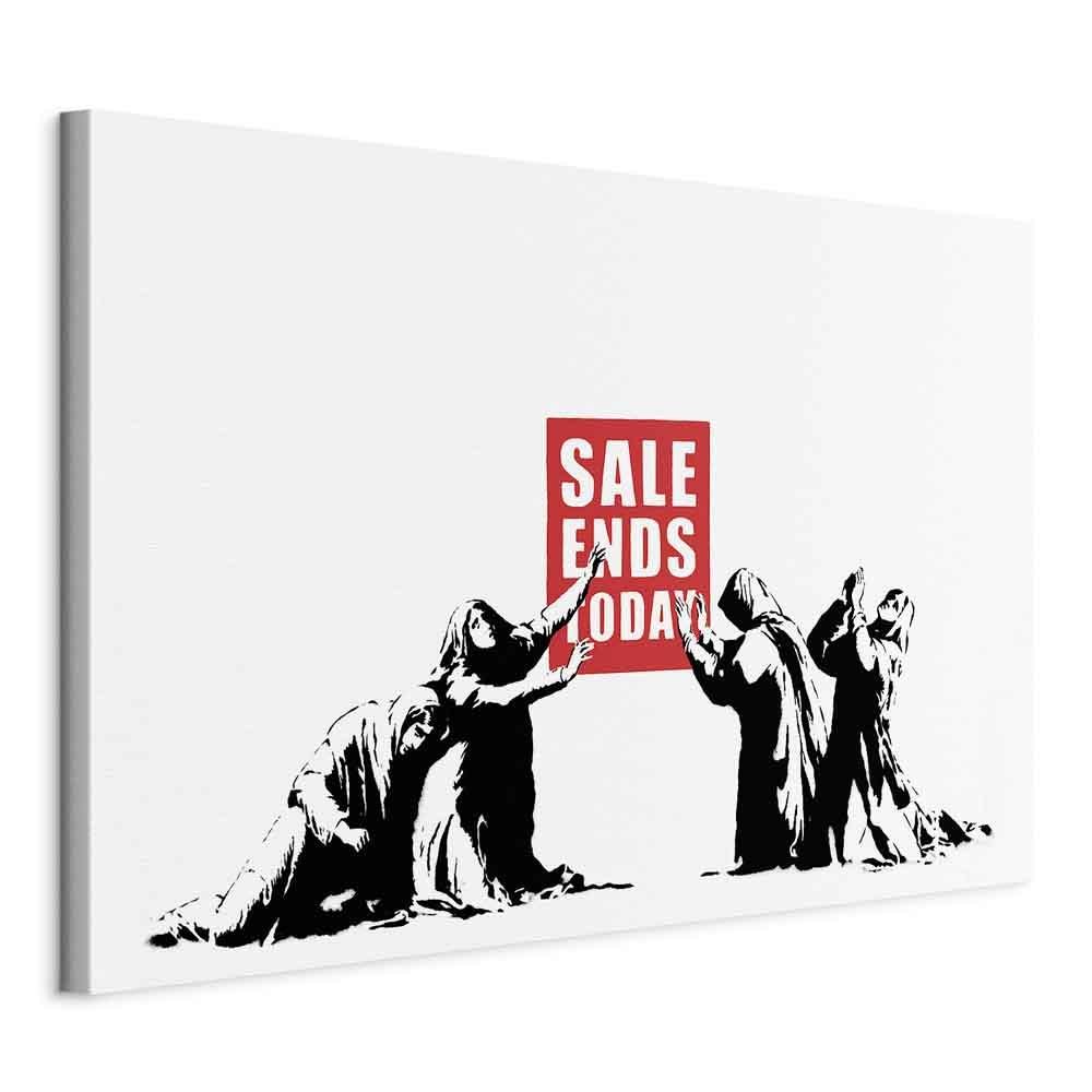 Billede på lærred - Sale, 1 del vægdekoration med gadekunstmotiv - 120 x 80 cm - På italiensk lærred
