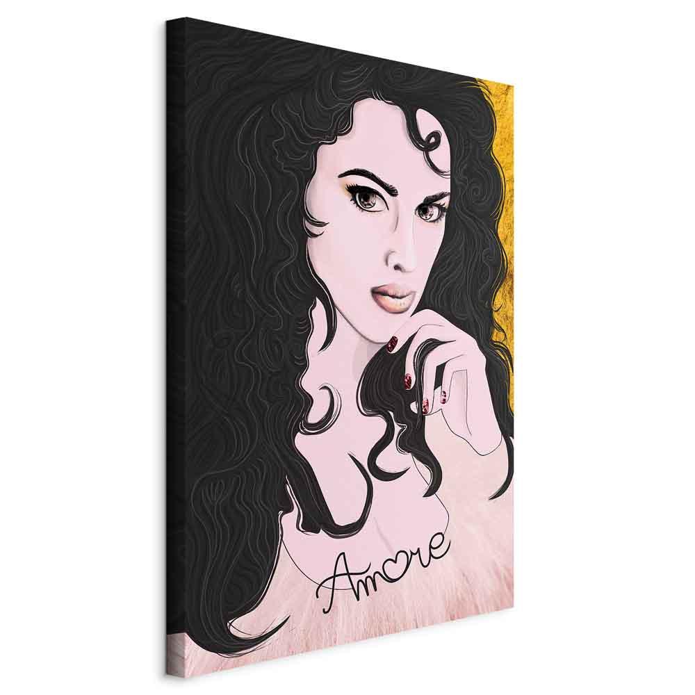 Billede på lærred - Amore Mio lodret 1-delt vægdekoration - 80 x 120 cm - Standard
