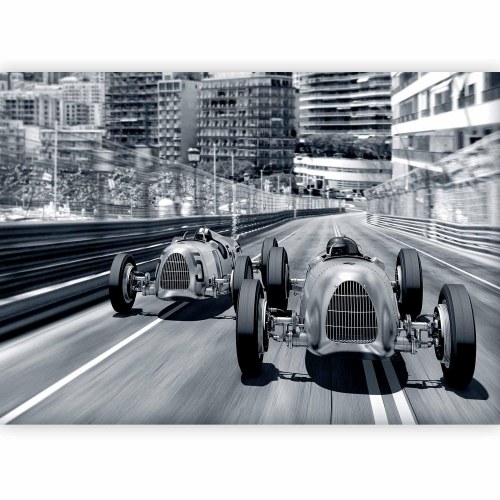 Fototapet Lydens hastighed med vintage racerbiler
