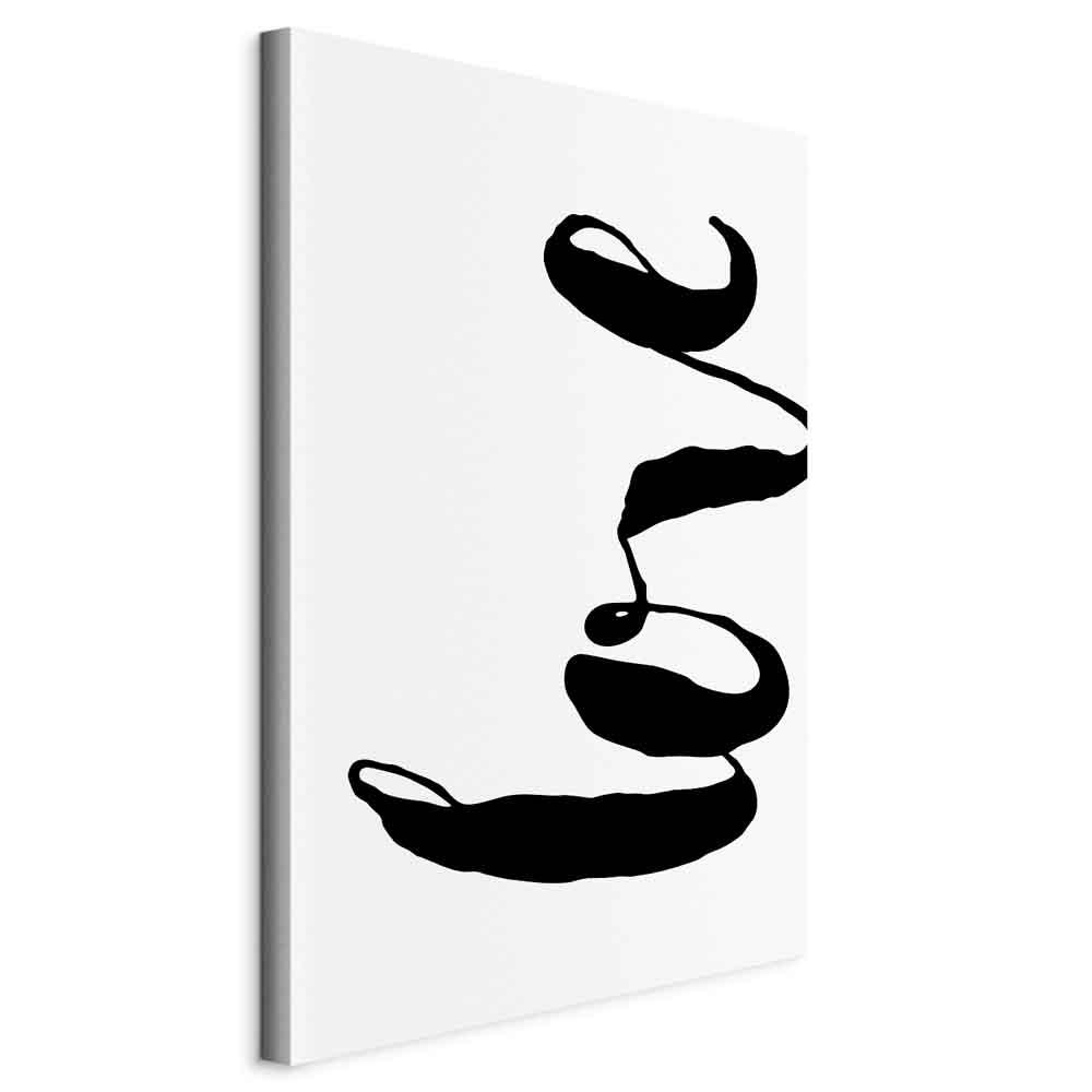Lærredsbillede Black Love lodret - vægbillede i 1 del - 40 x 60 cm - Standard