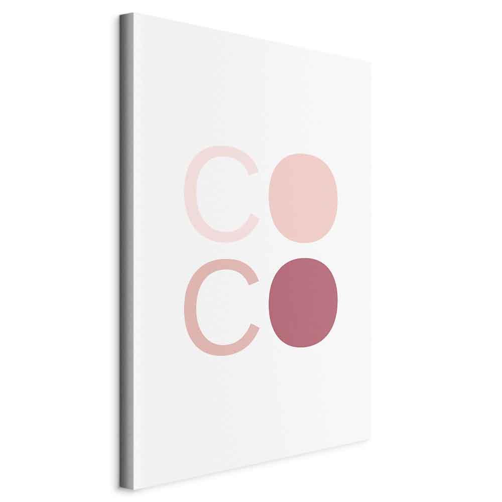 Lærredsbillede Pink Coco - lodret vægbillede i 1 del - 80 x 120 cm - Standard
