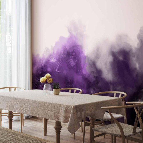 Fototapet Watercolour Variation Violet - abstrakt akvarel fototapet