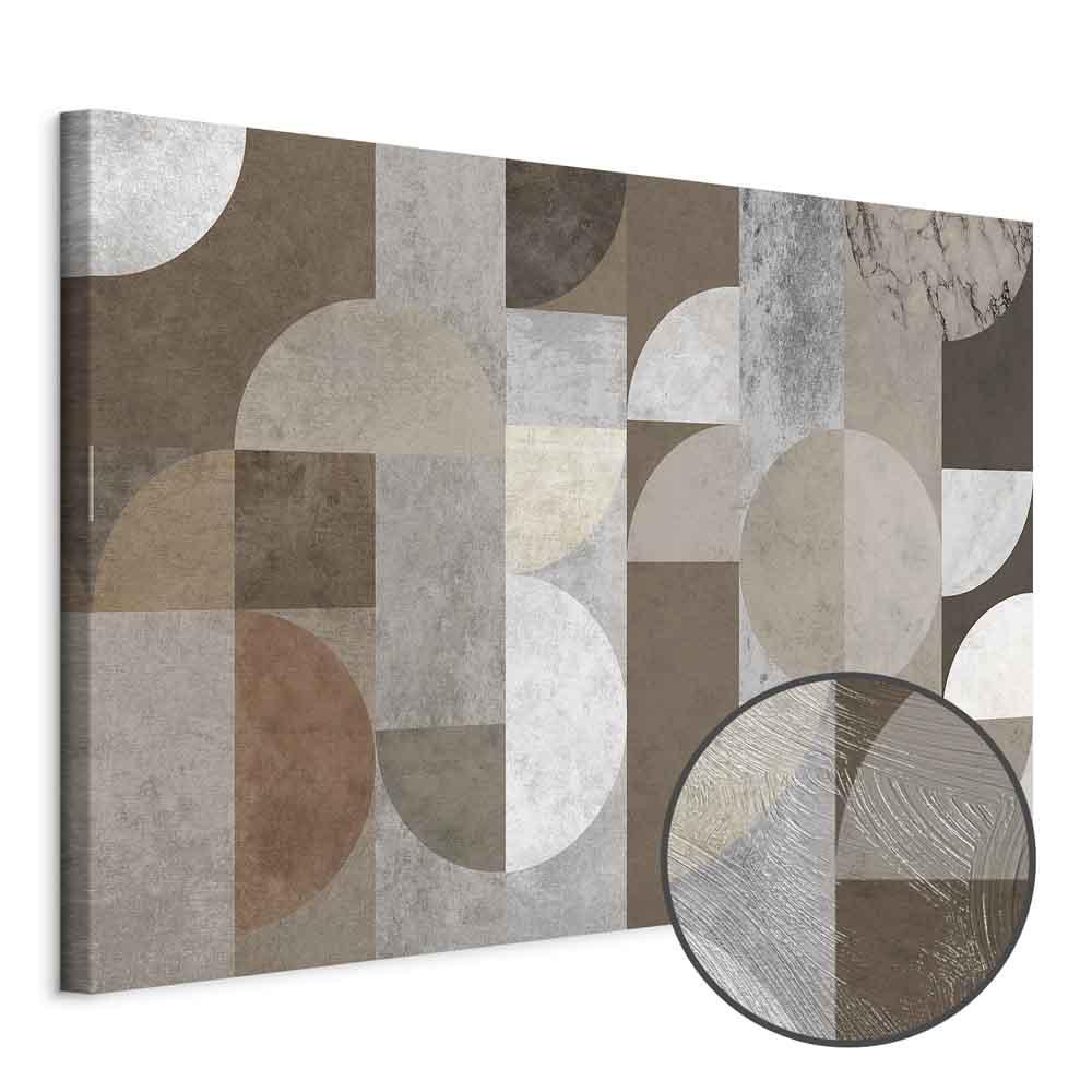 Abstrakt billede på lærred - Figurernes dans (1 del), bred vægdekoration med geometrisk mønster - 60 x 40 cm - Premium Print