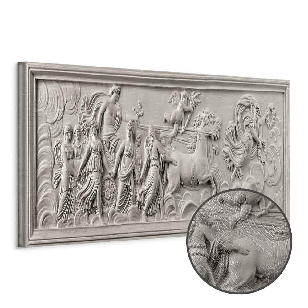 Billede på lærred - Relief: Apollo og muserne - 120 x 40 cm - Premium Print