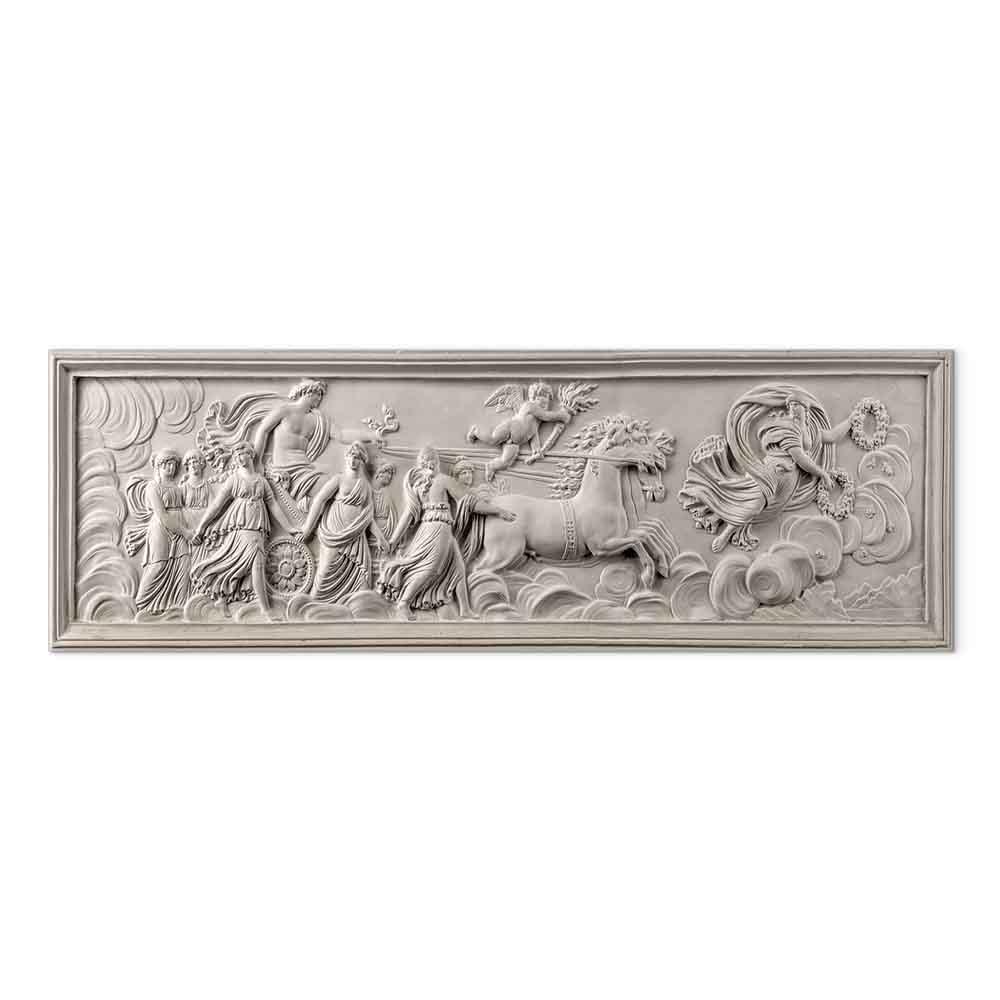 Billede på lærred - Relief: Apollo og muserne - 120 x 40 cm - Standard