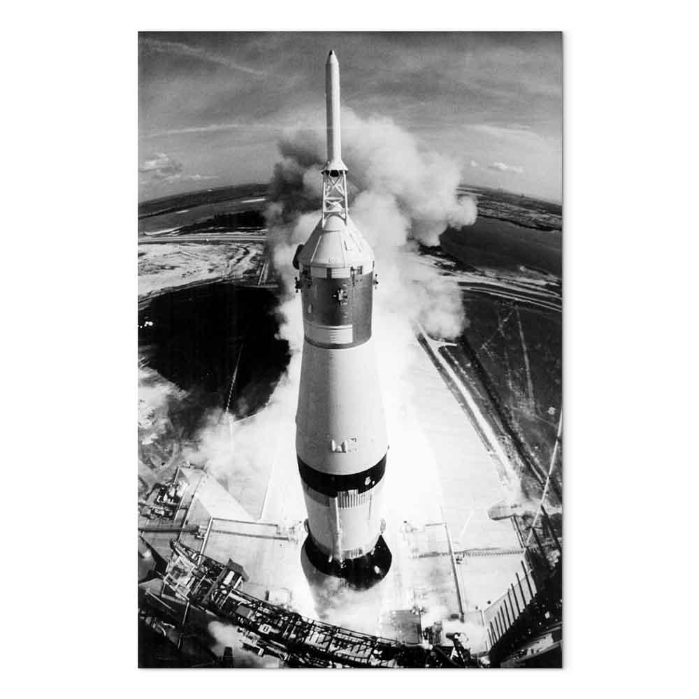 Lærredsbillede Cosmic Speed - lodret vægbillede i 1 del med raketmotiv - 40 x 60 cm - Premium Print
