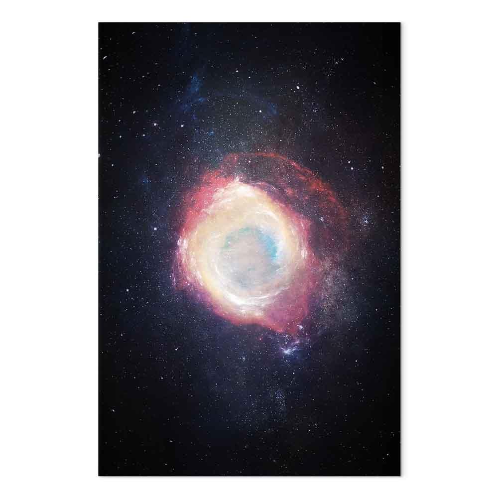 Lærredsbillede Galactic Explosion - 1-delt vertikalt abstrakt billede - 60 x 90 cm - Akustisk