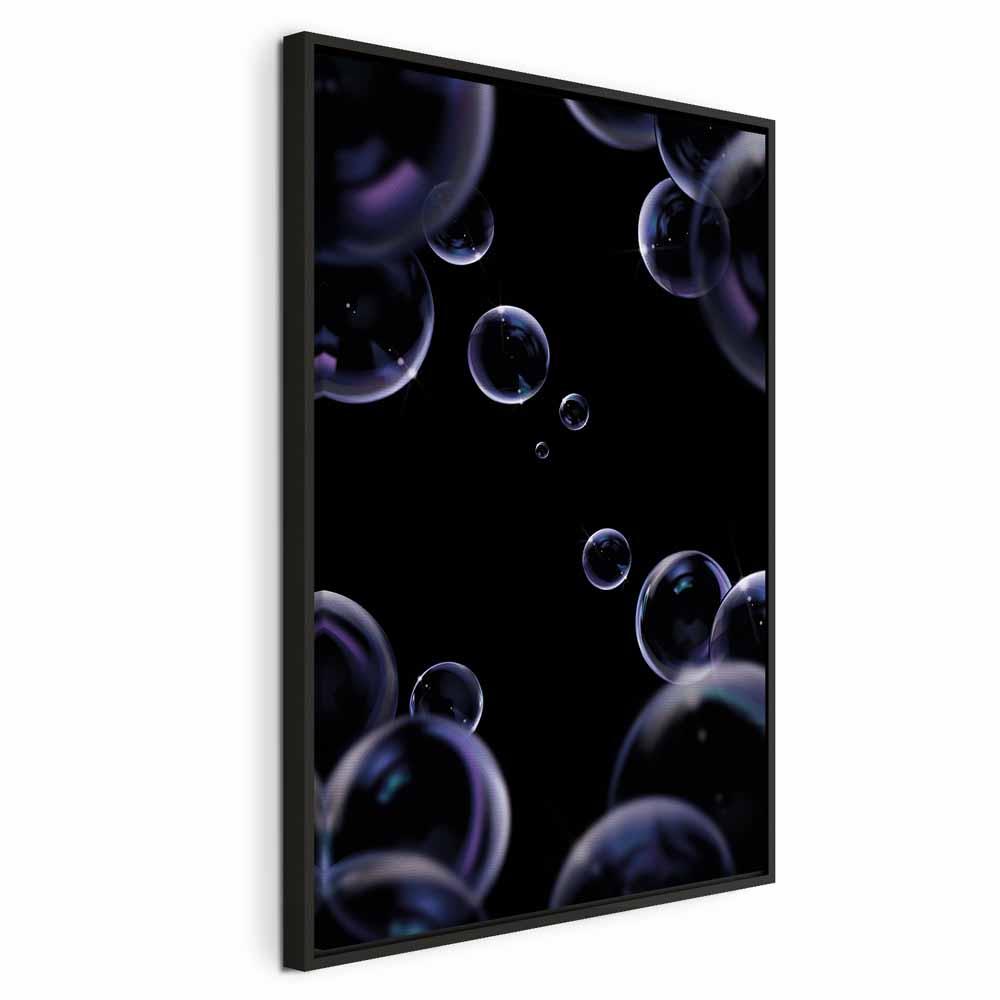 Abstrakt lærredsbillede Lightness of Being lodret - 80 x 120 cm - I en sort træramme