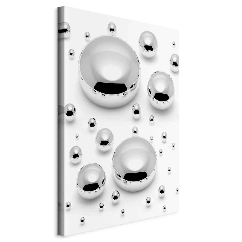 Lærredsbillede - Fortryllet i frosten, 1-delt vertikalt abstrakt billede - 80 x 120 cm - Standard