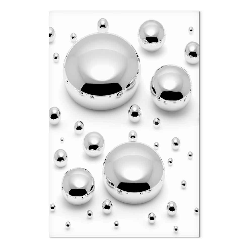 Lærredsbillede - Fortryllet i frosten, 1-delt vertikalt abstrakt billede - 80 x 120 cm - Akustisk