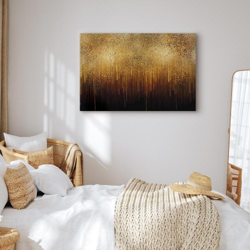 Abstrakt billede på lærred Golden Expansion Wide