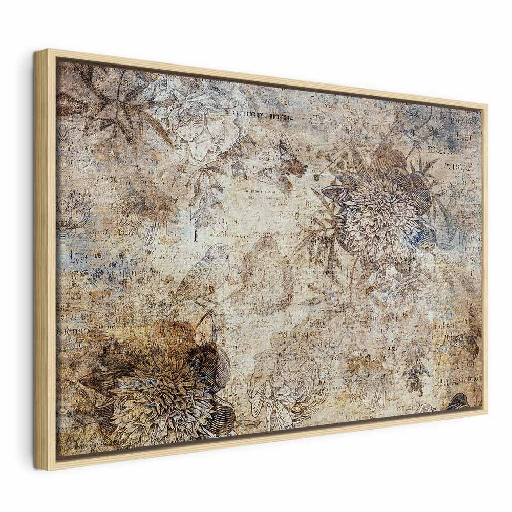 Lærredsbillede Hidden Beauty bredformat - 60 x 40 cm - I en naturlig træramme