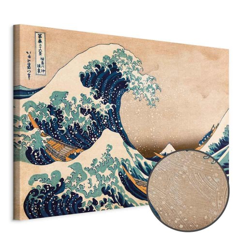 Lærredsbillede Den store bølge ved Kanagawa - reproduktion