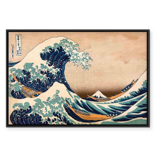 Lærredsbillede Den store bølge ved Kanagawa - reproduktion