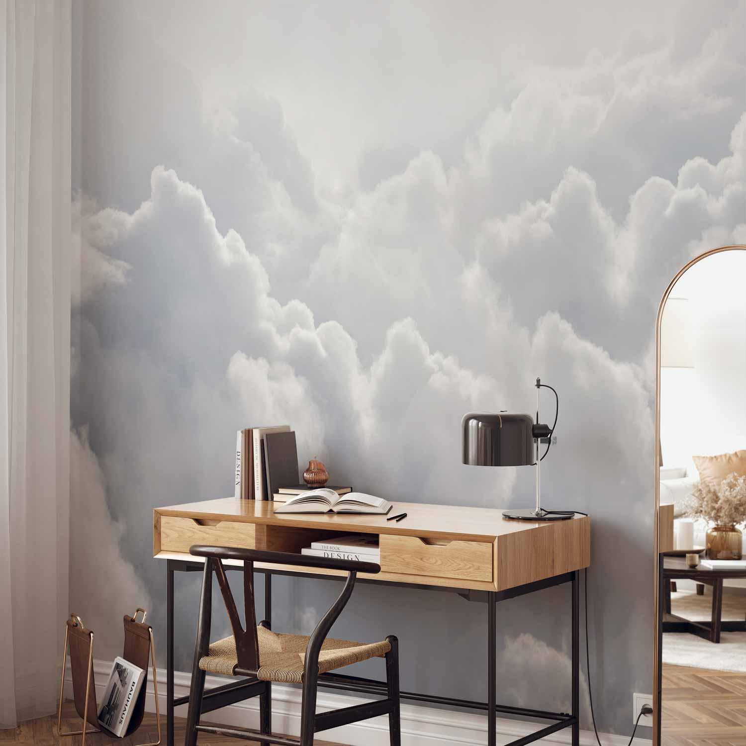 Fototapet Skyernes lethed - vægdekoration med skymotiv i flere størrelser og varianter - 100 x 70 cm - Standard