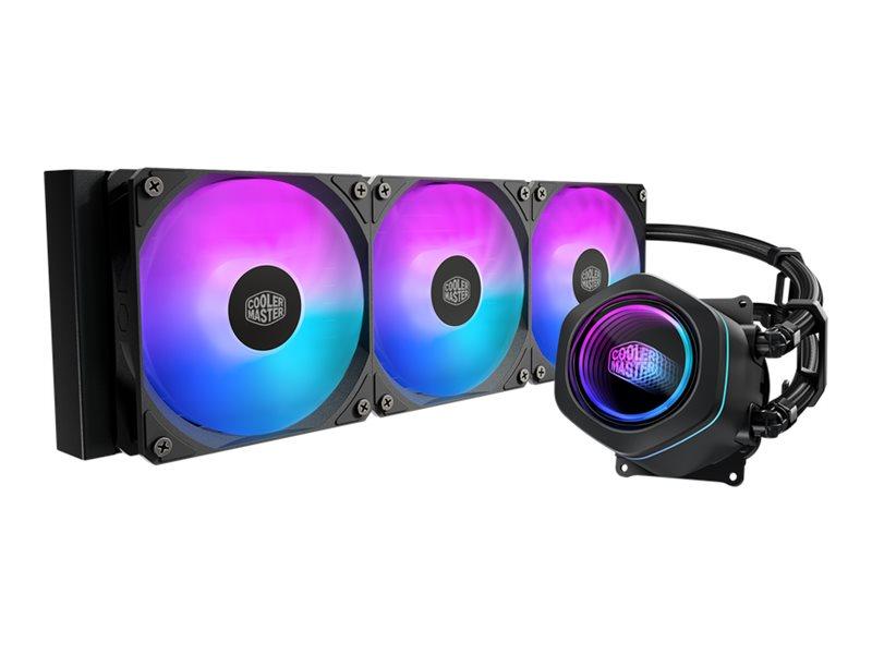 Cooler Master MasterLiquid Core Nex 360 ARGB - Processors flydende kølesystem - Radiatorstørrelse: 360 mm - (for: LGA1851, LGA1700, LGA1200, LGA1151, LGA1150, LGA1156, AM4, AM5) - 120 mm - sort