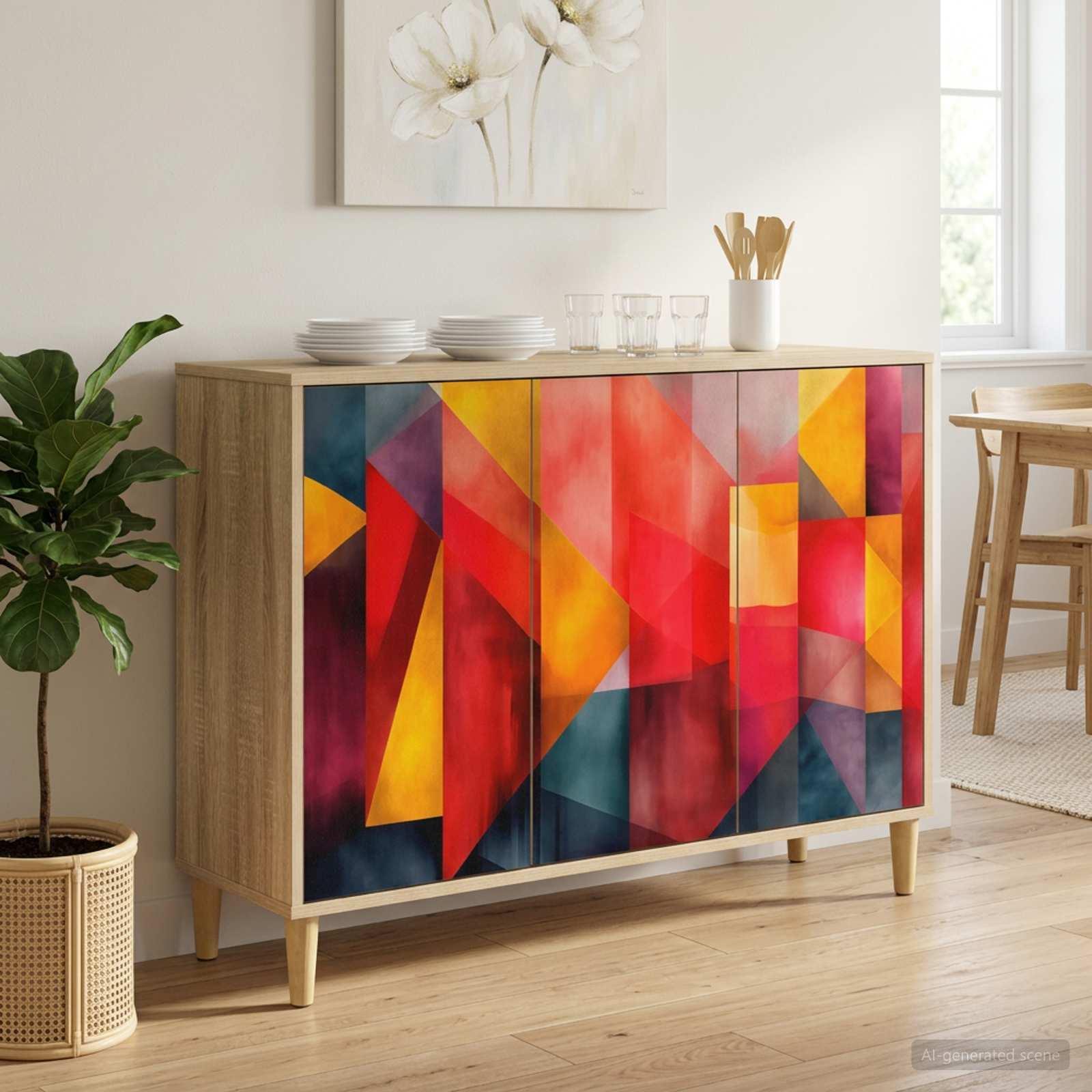 Skænk HEESCH i sonoma-eg 102 x 33 x 75 cm i konstrueret træ