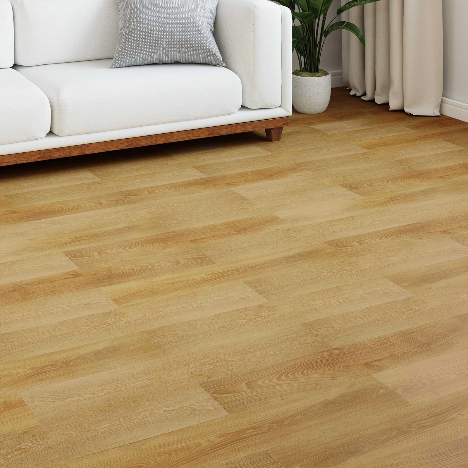 Laminatgulv gyldenbrun 101 x 20 x 0,8 cm - 15 stk.