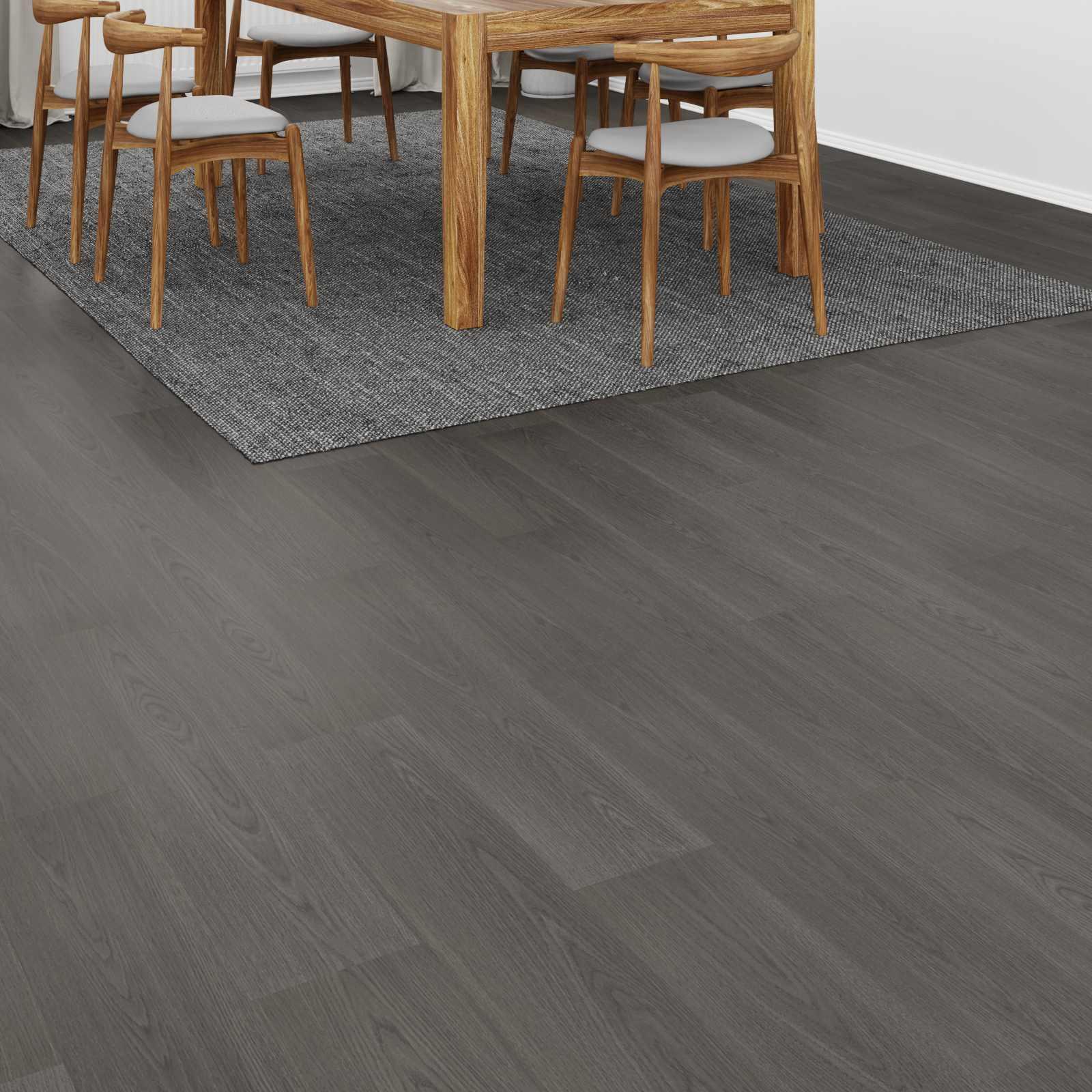 Laminatgulv varm grå 101 x 20 x 0,8 cm - 15 stk.