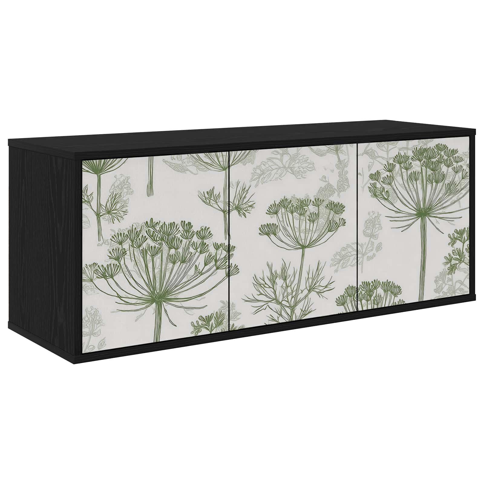 Væghængt TV-skab GOTHA 102 x 33 x 40 cm i sort eg